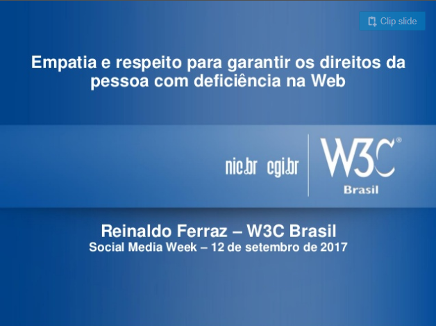 Empatia e respeito para garantir os direitos da pessoa com deficiência na Web 